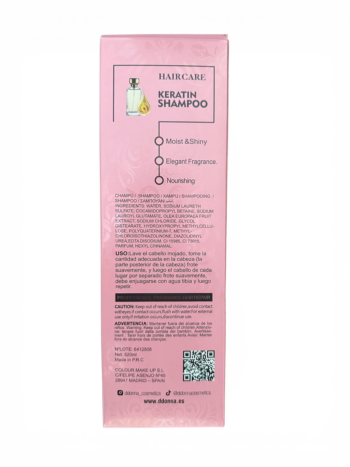 Champú Yara Rosa 520ml - DDonna