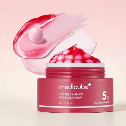TXA + Niacinamida Crema en Cápsulas Hidratante de Doble Luminosidad para Tono de Piel Desigual 99% Ácido Tranexámico Puro 1.94 oz