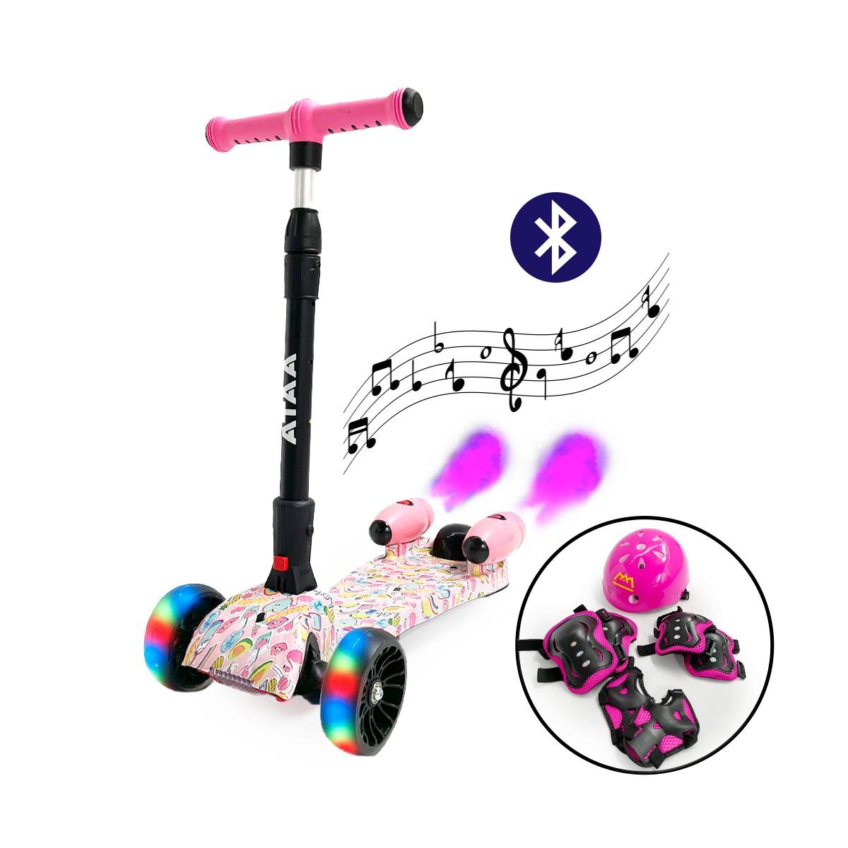 Patinete para niños Shuttle con propulsores de humo + kit protección de regalo