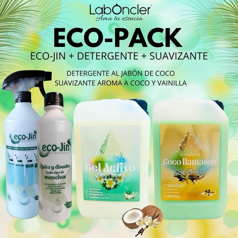 ECO-PACK ECO-JIN + DETERGENTE + SUAVIZANTE O SUAVIZANTE O DETERGENTE + ECO-JIN