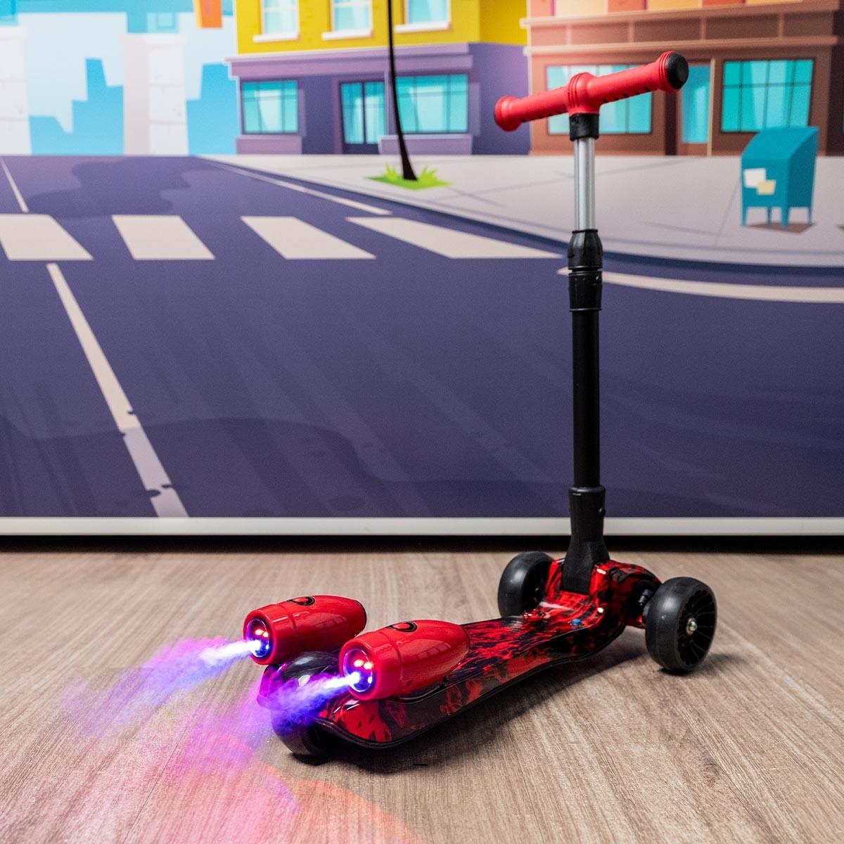 Patinete para niños Shuttle con propulsores de humo + kit protección de regalo