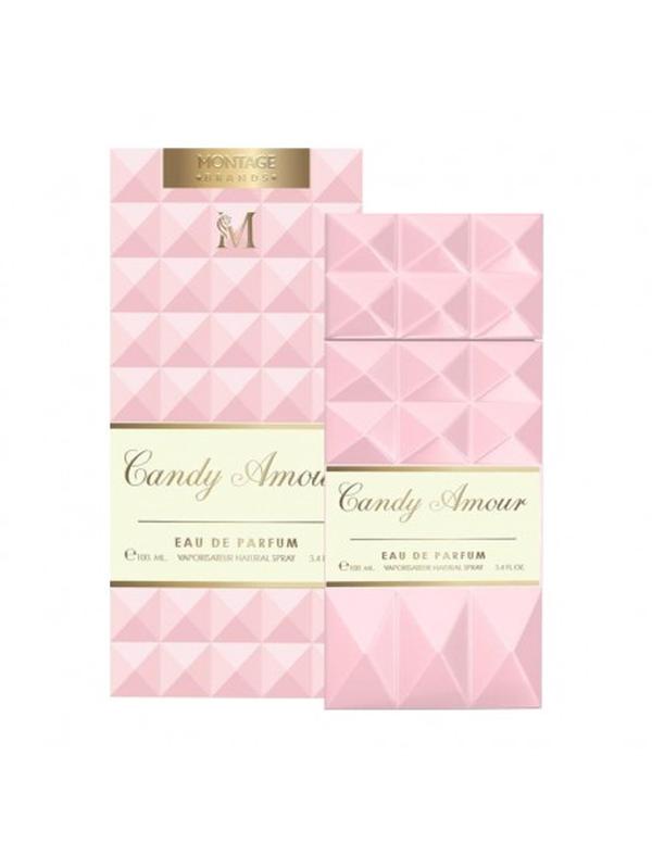 Montage Brands Perfume Femenino Candy Amour Eau de Parfum 100 ml a elegir, Fragancia Dulce y Envolvente con Carácter Romántico y Femenino o caramelo Ideal para el Día a Día o Ocasiones Especiales