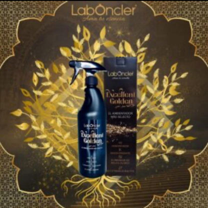 Rincón con Estilo PACK OLAS DE FRESCURA: Ambientador EXCELLENT GOLDEN 750ml + Fregasuevos A Elegir, Desodorizante de Duración Extrema