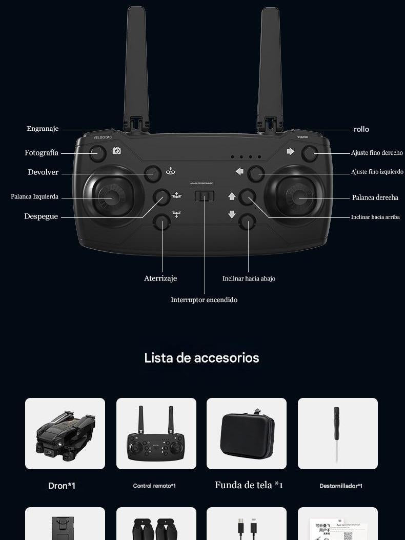 SY16 Drone con Cámara Gran Angular y Funda Portátil para Vuelos Estables y Capturas de Imágenes de Alta Calidad