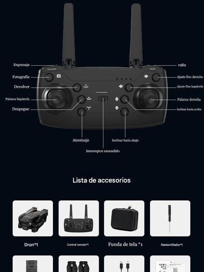 SY16 Drone con Cámara Gran Angular y Funda Portátil para Vuelos Estables y Capturas de Imágenes de Alta Calidad