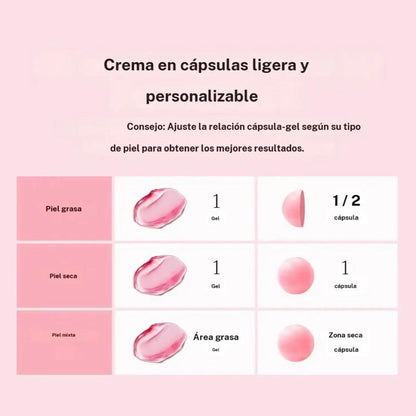 TXA + Niacinamida Crema en Cápsulas Hidratante de Doble Luminosidad para Tono de Piel Desigual 99% Ácido Tranexámico Puro 1.94 oz