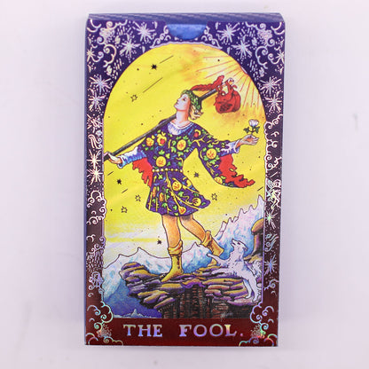 Conjunto de cartas de Tarot con foil azul - Mandala - con folleto