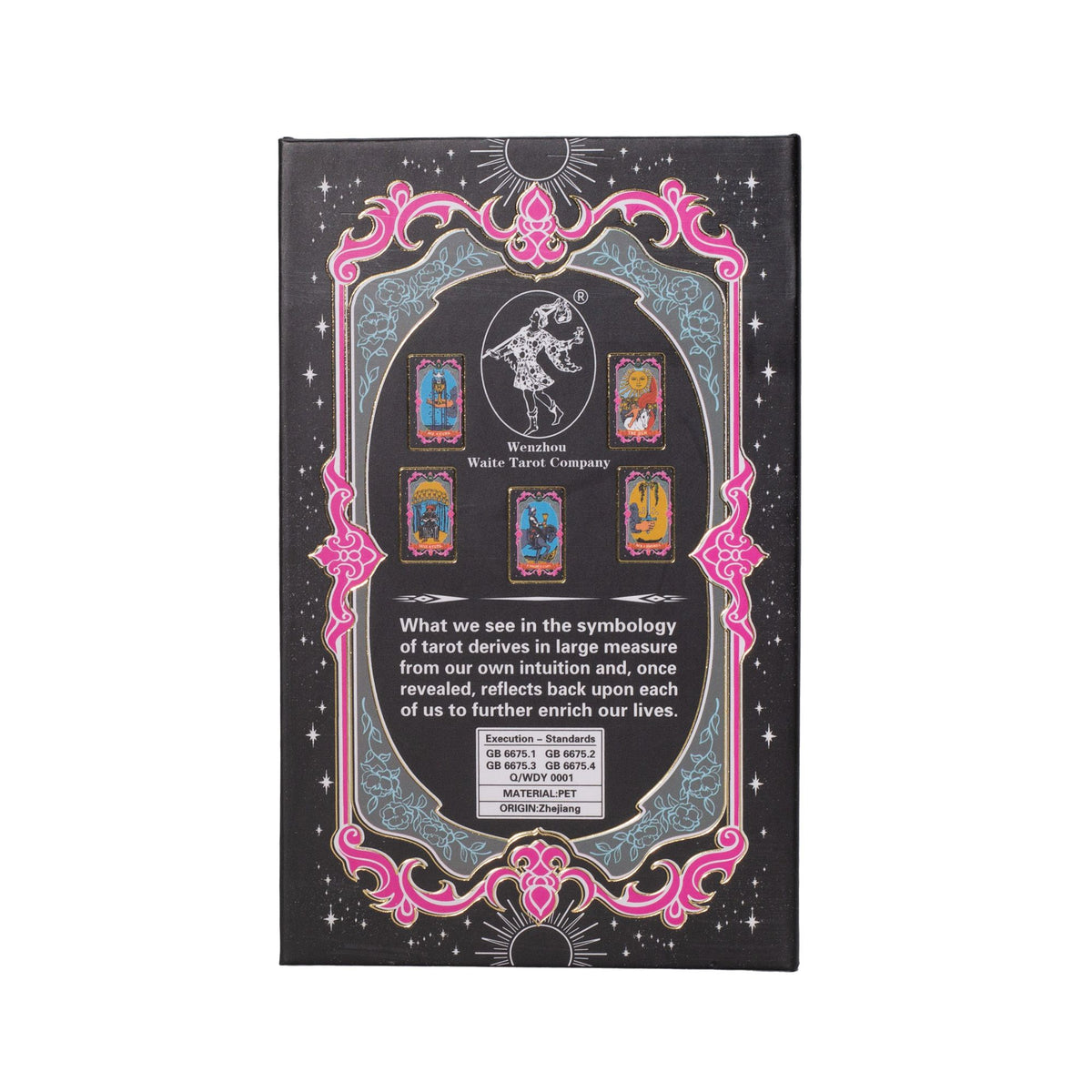 Juego de cartas de Tarot con lámina dorada - con folleto