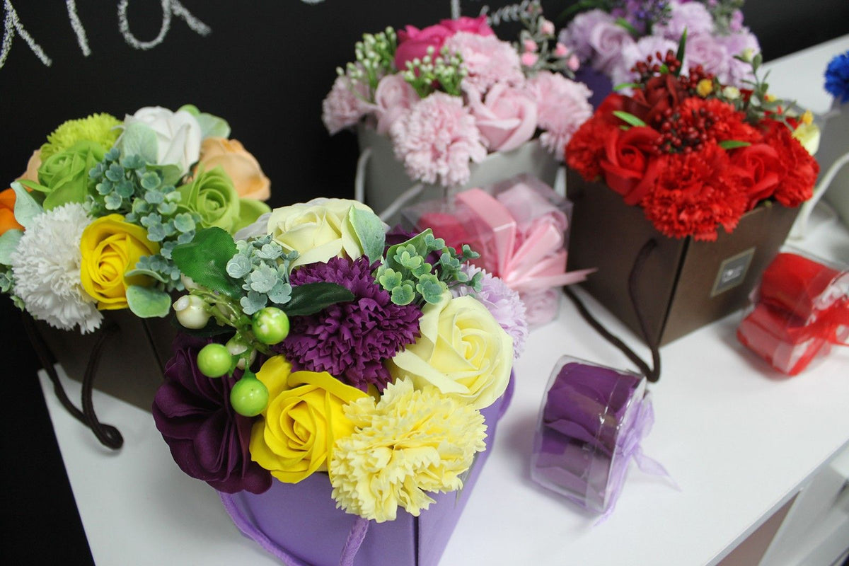 Bouquet Flores Jabón-Rosas Rosas y clavel