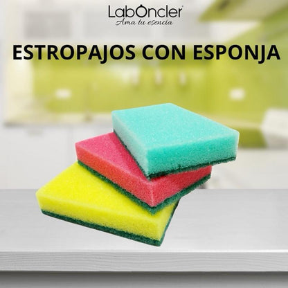 Pack Destello Estropajo con Esponja de Regalo Incluye Eco Jin, Chronos y Gel Perseo para Limpieza Eficiente