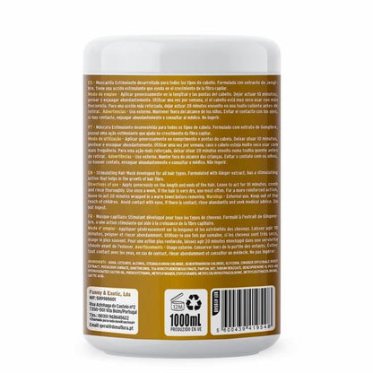 DonaFlora Pack Jengibre Champú 1000ml & Mascarilla 1000ml Estimulante Limpieza Profunda Activa Crecimiento Capilar