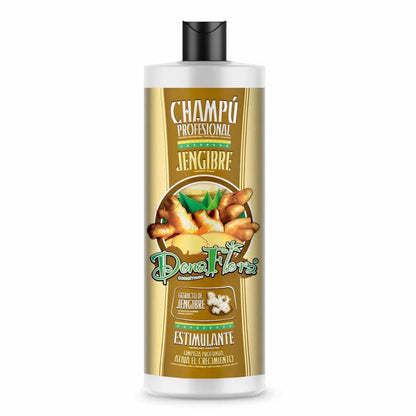 DonaFlora Pack Jengibre Champú 1000ml & Mascarilla 1000ml Estimulante Limpieza Profunda Activa Crecimiento Capilar
