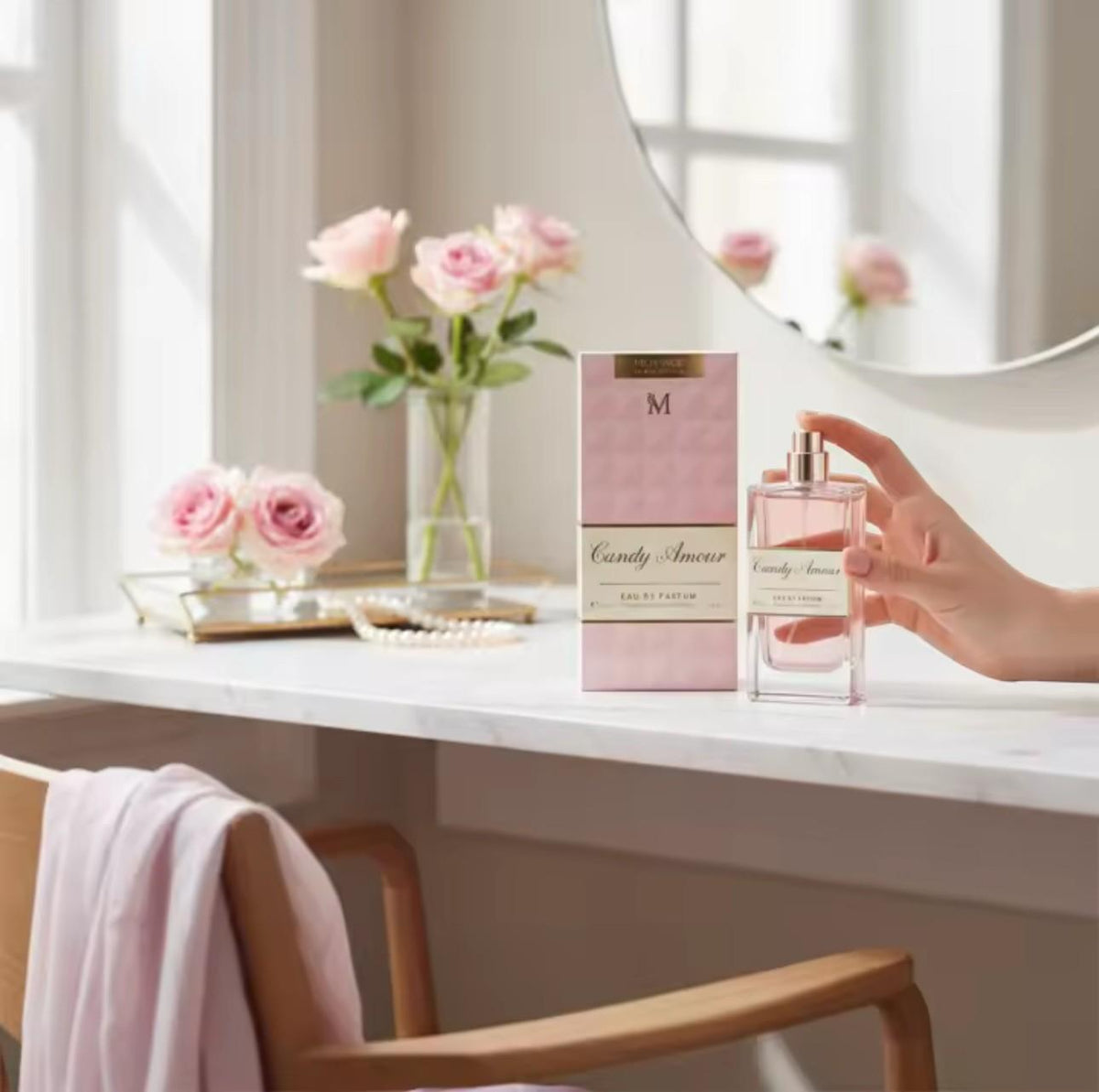 Montage Brands Perfume Femenino Candy Amour Eau de Parfum 100 ml a elegir, Fragancia Dulce y Envolvente con Carácter Romántico y Femenino o caramelo Ideal para el Día a Día o Ocasiones Especiales