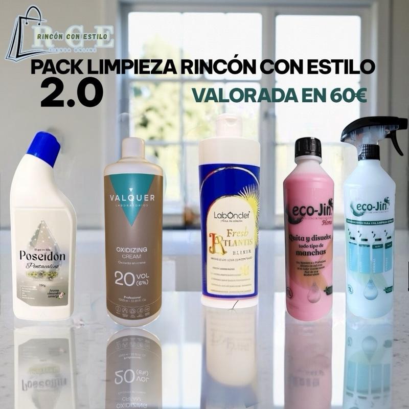 Pack Rincón con Estilo 2.0: 1 Poseidón, 1 Eco-Jin a Elegir con Difusor, 1 Fregasuelos a Elegir y Crema Oxidante.