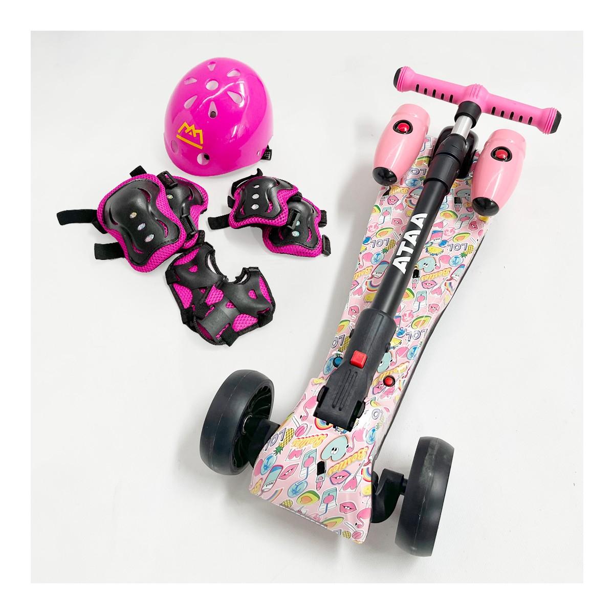 Patinete para niños Shuttle con propulsores de humo + kit protección de regalo