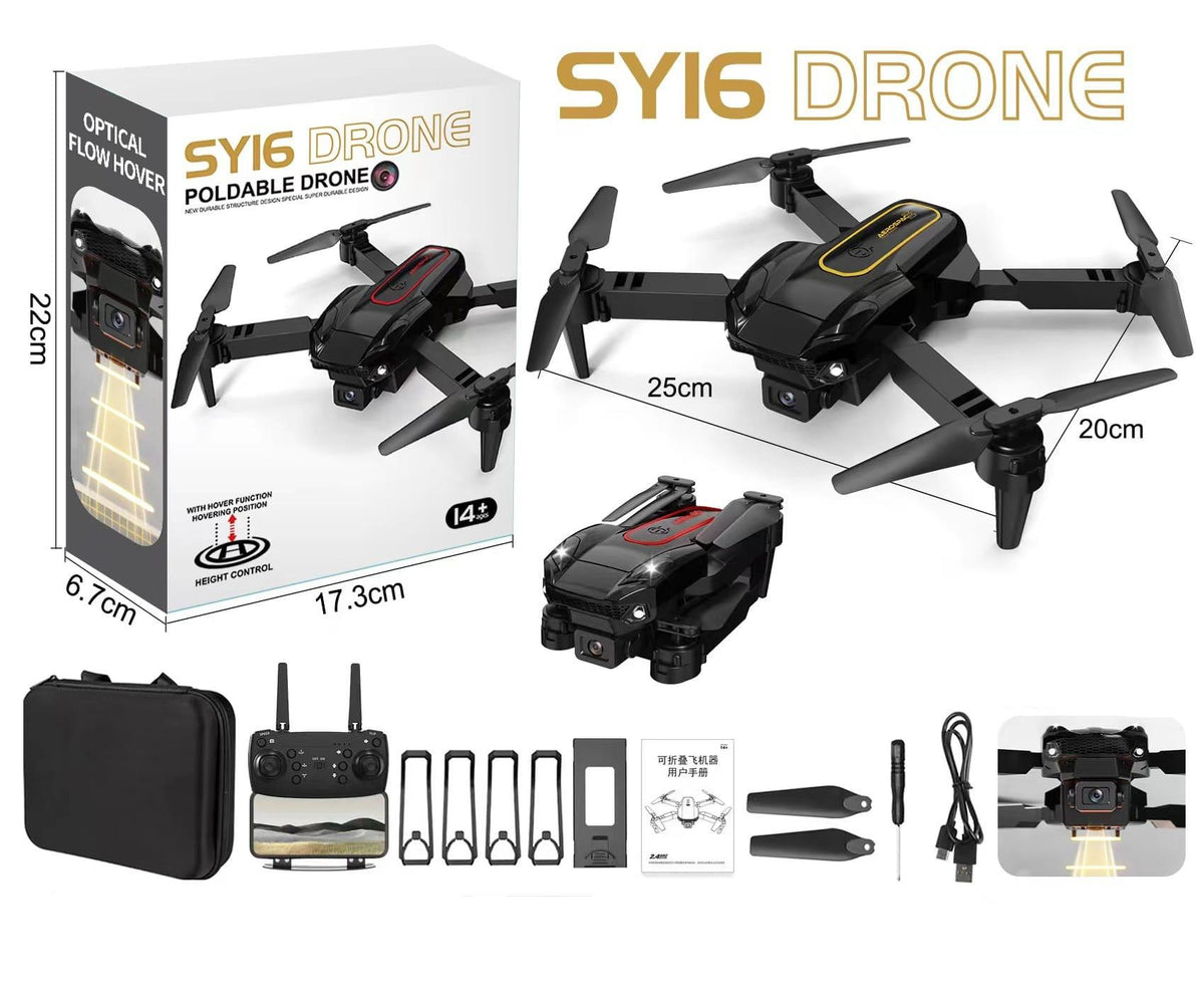 SY16 Drone con Cámara Gran Angular y Funda Portátil para Vuelos Estables y Capturas de Imágenes de Alta Calidad