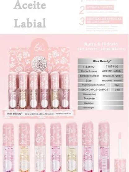 ACEITE LABIAL MAGICO NUTRE & HIDRATA KISS BEAUTY