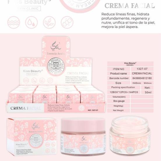 Kiss Beauty Crema Facial Nutritiva y Reparadora 50ML para Todo Tipo de Piel Nutrición y Reparación Ideal para Rutina Diaria